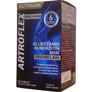 NUTRAXIN ARTROFLEX GLUKOZAMİN MSM BROMELAIN 90 TABLET ( EKLEM ÖDEM )