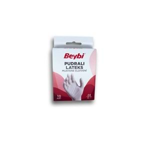BEYBİ MUAYENE ELDİVEN PUDRALI LATEKS 10 LU
