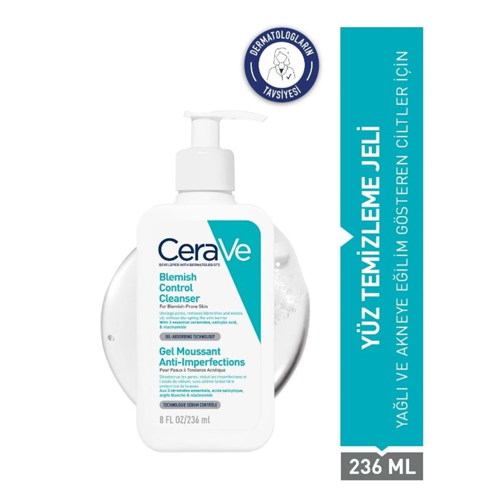 CERAVE AKNEYE EĞİLİMLİ YÜZ YIKAMA JELİ 236 ML